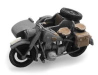 Artitec 387.44-GR - H0 - BMW R75 mit Beiwagen, 2. WK